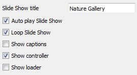 First tab : Website Slideshow Creator