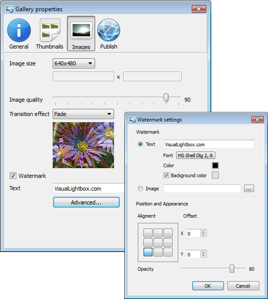Templates window : Create Slideshow Expressions Blend