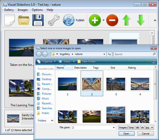 Add Images To Gallery : Autoplay Slideshow Linux Freeware